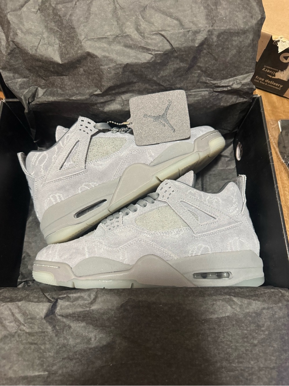 Jordan Men’s Sneaker in Light Gray Suede